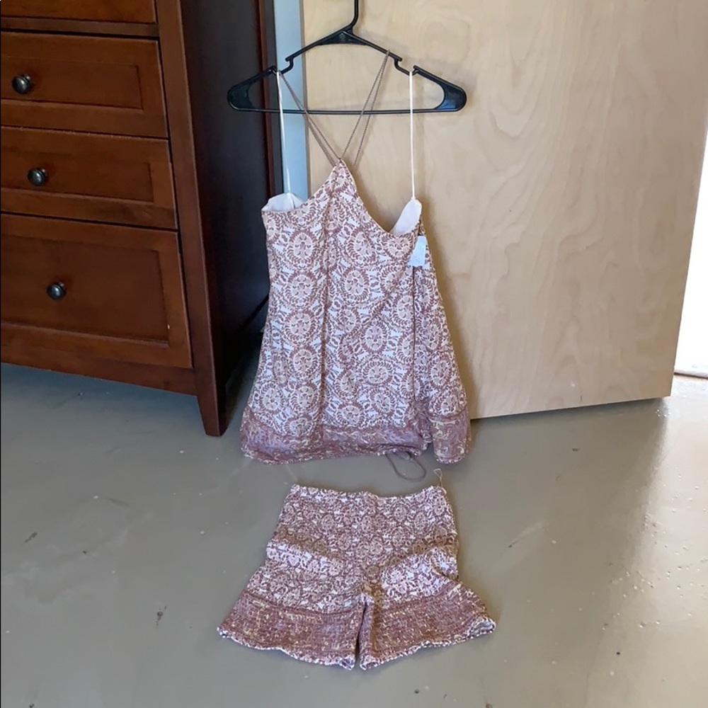 Free People top and short set
